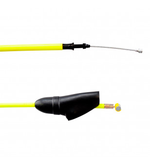 TRANSMISSION/CABLE EMBRAYAGE MOTO DOPPLER TEFLON ADAPT. DERBI SENDA EURO3/4  JAUNE FLUO