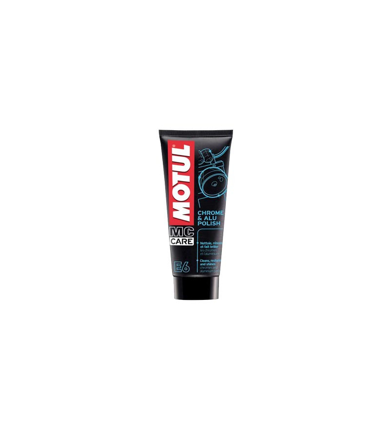 NETTOYANT CHROME ET ALU MOTO/SCOOTER MOTUL E6 CHROME & ALU POLISH (TUBE 100ML)