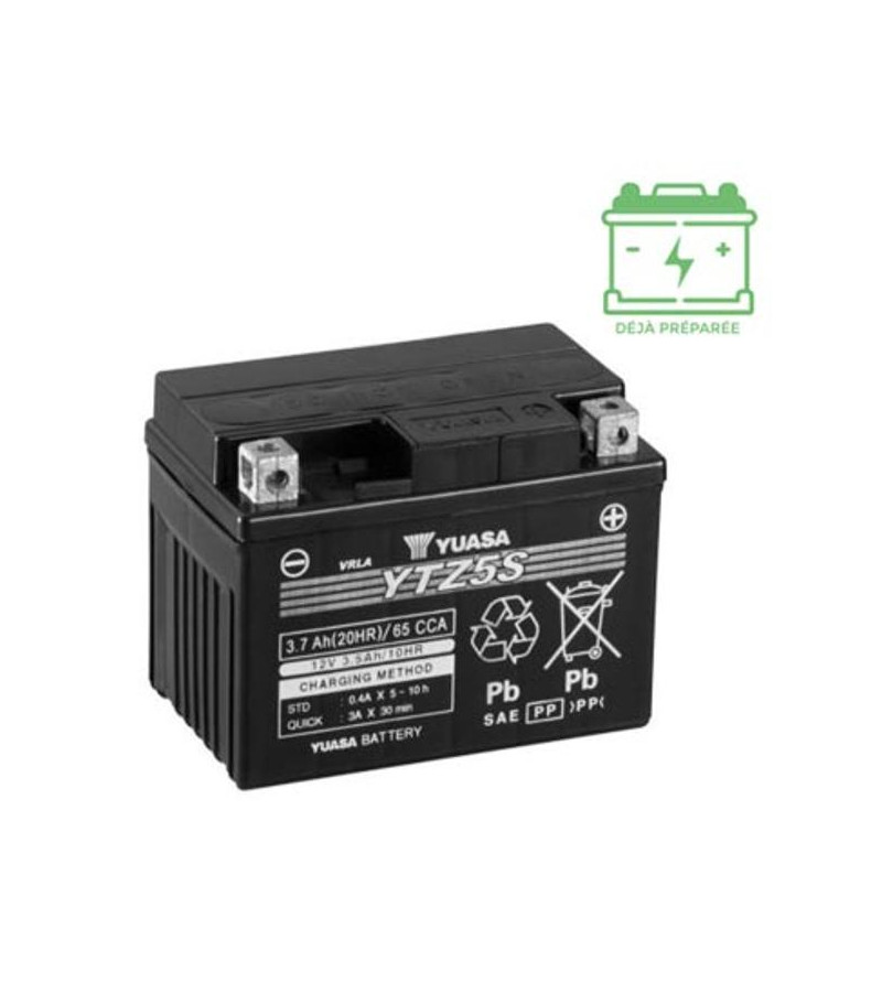 BATTERIE YTZ5S YUASA 12V 5AH GEL SANS ENTRETIEN LG113 L70 H85 - ACTIVE USINE Batteries sur le site du spécialiste des deux ro...