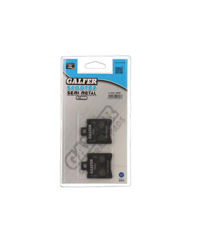 PLAQUETTE FREIN 03 GALFER G1050 ADAPT. AV BOOSTER / NITRO / SR50 / OVETTO / AEROX / NEOS / MACHG (PR) Plaquettes sur le site ...