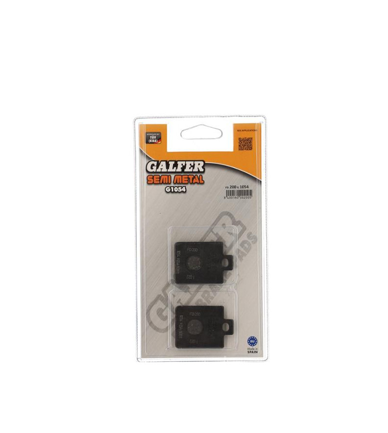 PLAQUETTE FREIN 05 GALFER G1054 ADAPT. AV ZIP / ET2 / 4 LX2 / 4 MP3 / VESPA / AR NRG / STALKER (PR) Plaquettes sur le site du...