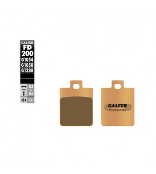 PLAQUETTE FREIN  05 GALFER FD200G1380 ADAPT. AV ZIP/ET2/4 LX2/4 MP3/VESPA/ AR NRG/STALKER