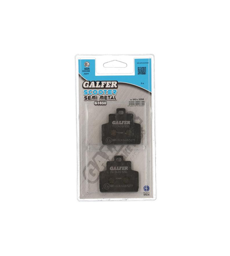 PLAQUETTE FREIN 15 GALFER G1050 ADAPT. AR PIAGGIO X8 (HENG TONG) (PR) Plaquettes sur le site du spécialiste des deux roues O-...