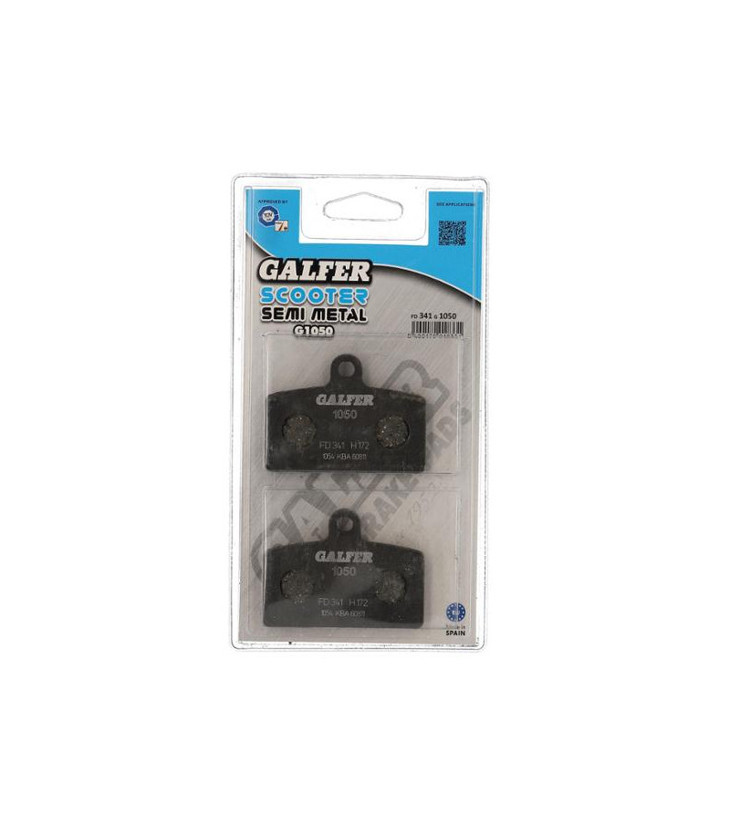 PLAQUETTE FREIN 21 GALFER G1050 ADAPT. AV XR7 / NK7 2008→ / GPR 125 2004-2006 / GPR 125 4T 2009→ Plaquettes sur le site du sp...