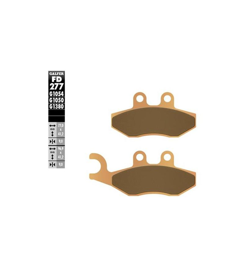 PLAQUETTE FREIN 35 GALFER G1380 ADAPT. AV PIAGGIO X8 / 125 SR MOTARD / DNA 2005→ / SYM GTS / AR MP3 (PR) Plaquettes sur le si...