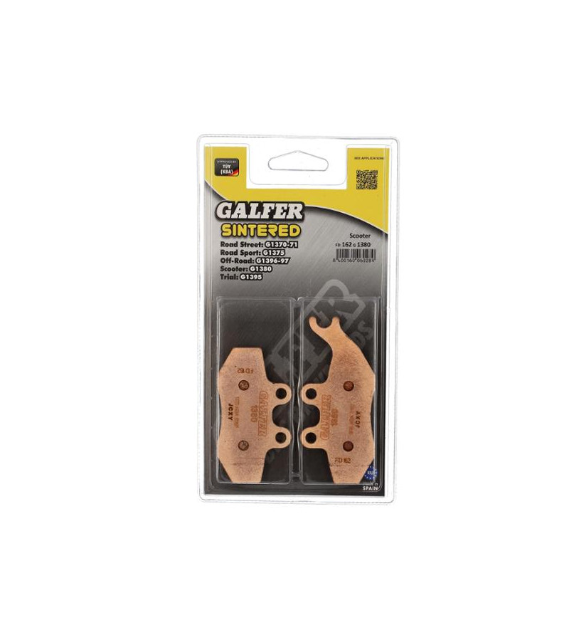 PLAQUETTE FREIN 37 GALFER G1380 ADAPT. AV BETA RR 50 / 125 2004→ / GENERIC TIGER / KSR / THORN Plaquettes sur le site du spéc...