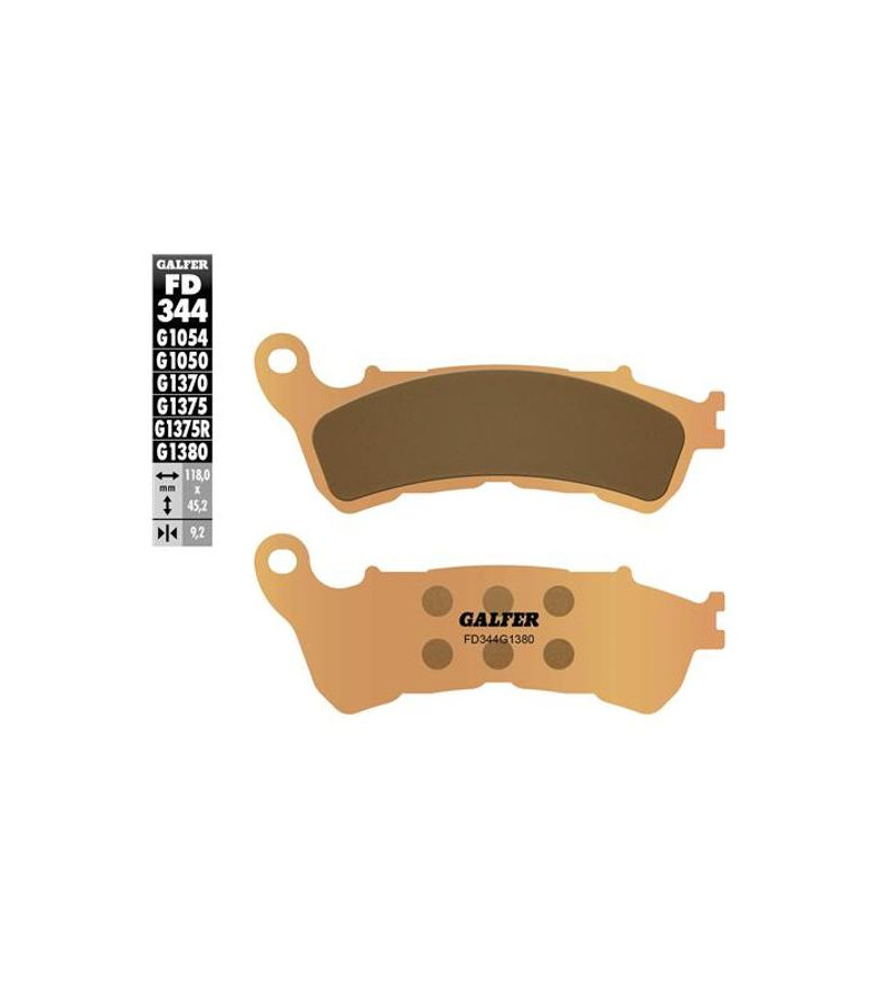 PLAQUETTE FREIN 54 GALFER G1380 ADAPT. AV HONDA 125 SHI 2009→ / BURGMAN 2007→ / SILVERWING (PR) Plaquettes sur le site du spé...