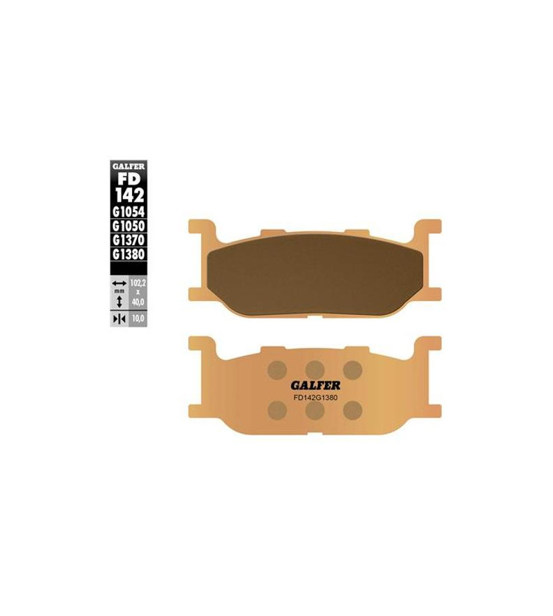 PLAQUETTE FREIN 62 GALFER G1380 ADAPT. AV 400 MAJESTY / 500 TMAX 2001-2003 (PR) Plaquettes sur le site du spécialiste des deu...