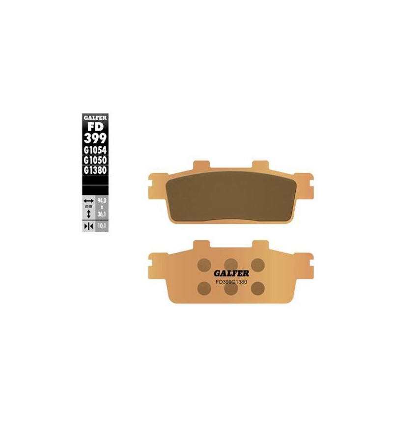 PLAQUETTE FREIN 111 GALFER G1380 ADAPT. DAELIM S3 / KYMCO MOVIE / PEUGEOT LXR / SYM GTS / HD (PR) Plaquettes sur le site du s...