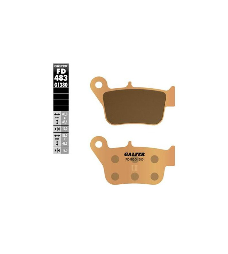 PLAQUETTE FREIN 114 GALFER G1380 ADAPT. AR 400/600 SYM MAXSYM Plaquettes sur le site du spécialiste des deux roues O-TAKET.COM