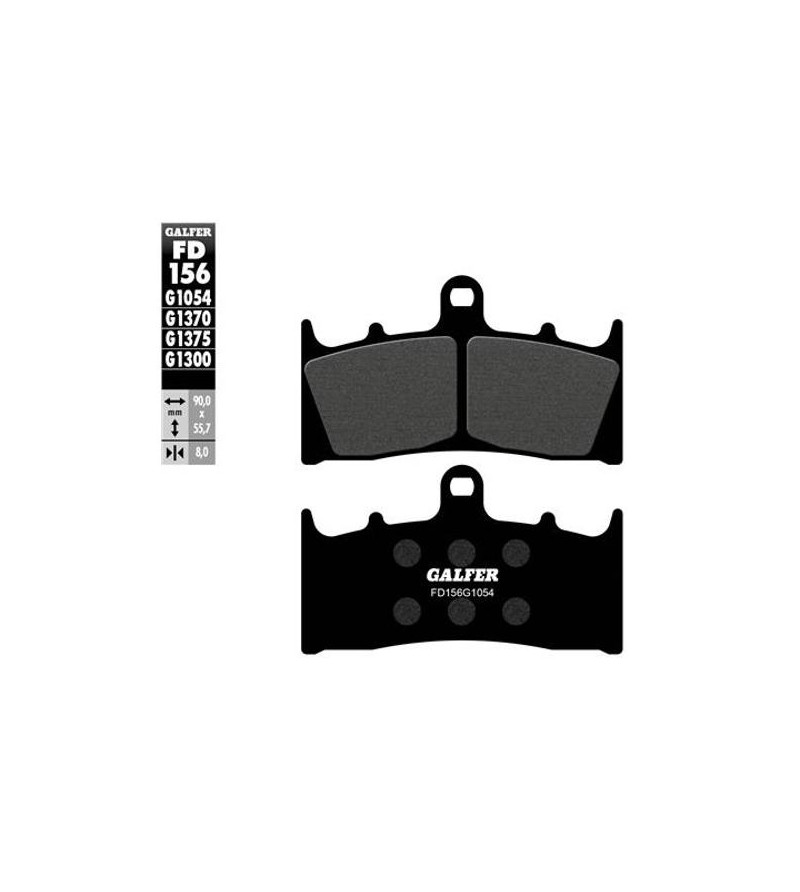 PLAQUETTE FREIN 142 GALFER G1054 AV KAWASAKI ZX-6R / ZX-9R / ZXR 1200 / SUZUKI GSX R 750/1000/1300 (PR) Plaquettes sur le sit...