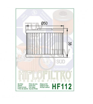 FILTRE A HUILE MOTO HIFLOFILTRO HF112