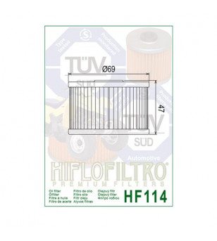 FILTRE A HUILE MOTO HIFLOFILTRO HF114