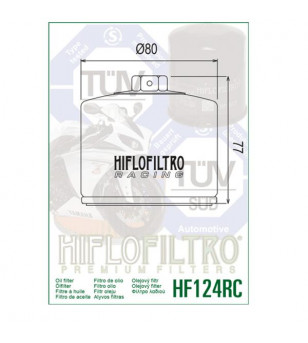 FILTRE A HUILE MOTO HIFLOFILTRO HF124RC Filtres à huile sur le site du spécialiste des deux roues O-TAKET.COM