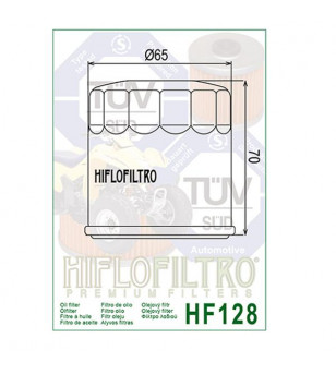 FILTRE A HUILE MOTO HIFLOFILTRO HF128