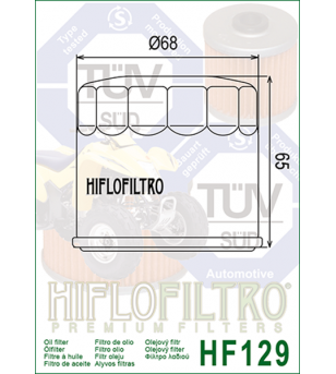 FILTRE A HUILE MOTO HIFLOFILTRO HF129