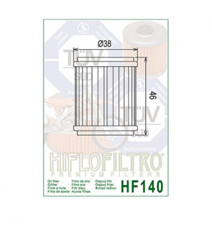 FILTRE A HUILE MOTO HIFLOFILTRO HF140