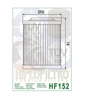 FILTRE A HUILE MOTO HIFLOFILTRO HF152 Filtres à huile sur le site du spécialiste des deux roues O-TAKET.COM