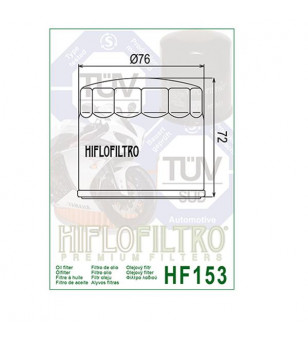 FILTRE A HUILE MOTO HIFLOFILTRO HF153