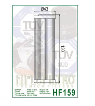 FILTRE A HUILE MOTO HIFLOFILTRO HF159