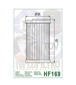 FILTRE A HUILE MOTO HIFLOFILTRO HF169