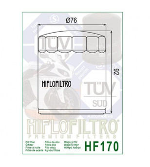 FILTRE A HUILE MOTO HIFLOFILTRO HF169 Filtres à huile sur le site du spécialiste des deux roues O-TAKET.COM