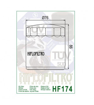 FILTRE A HUILE MOTO HIFLOFILTRO HF174B