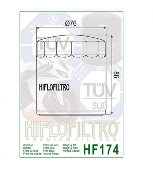 FILTRE A HUILE MOTO HIFLOFILTRO HF174C