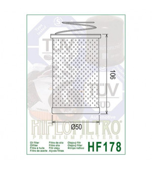 FILTRE A HUILE MOTO HIFLOFILTRO HF178