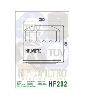 FILTRE A HUILE MOTO HIFLOFILTRO HF207