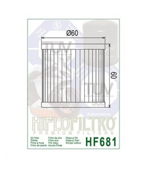 FILTRE A HUILE MOTO HIFLOFILTRO HF681 ADAPT. 650 HYOSUNG COMET/AQUILA