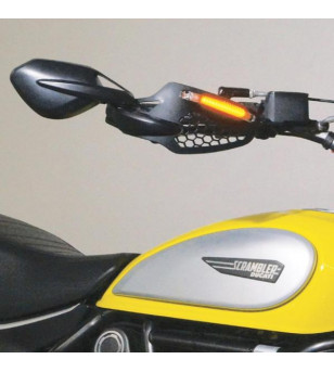 RETRO UNIVERSEL FAR VIPER AVEC PROTEGE MAIN A LED NOIR (DROIT) (X1) MOTO sur le site du spécialiste des deux roues O-TAKET.COM