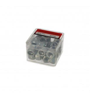 ECROU 6 PANS NYLSTOP/FREIN ZINC M 12 (BOITE DE 30 PCS)