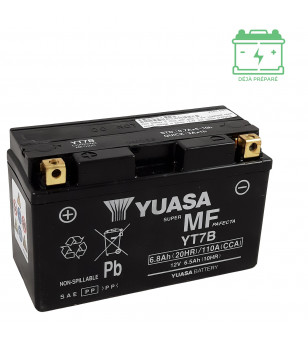 BATTERIE YT7B YUASA 12V6.5AH SANS ENTRETIEN - AGM ACTIVE USINE