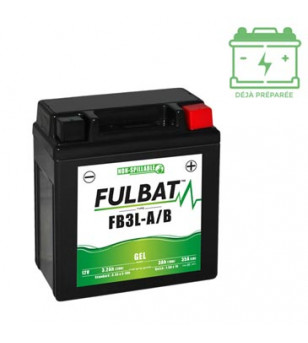 BATTERIE FB3L-A/B FULBAT 12V3AH LG98 L56 H110 (GEL - SANS ENTRETIEN) - ACTIVEE USINE