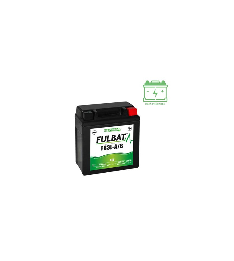BATTERIE FB3L-A/B FULBAT 12V3AH LG98 L56 H110 (GEL - SANS ENTRETIEN) - ACTIVEE USINE