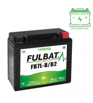 BATTERIE FB7L-B/B2 FULBAT 12V8AH LG136 L76 H130 (GEL - SANS ENTRETIEN) - ACTIVEE USINE