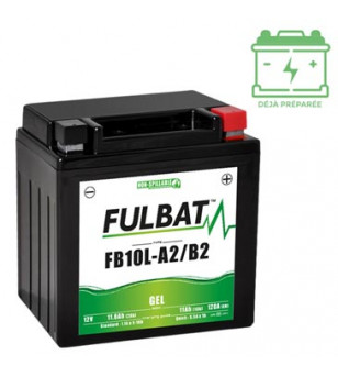 BATTERIE FB10L-A2/B2 FULBAT 12V11AH LG133 L90 H145 (GEL - SANS ENTRETIEN) - ACTIVEE USINE