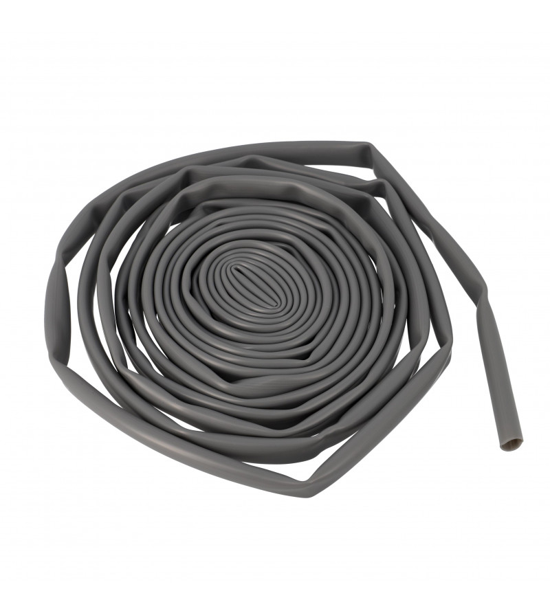 GAINE FIL ELECTRIQUE PVC/SOUPLISSEAU 10.5X12 GRIS 5M