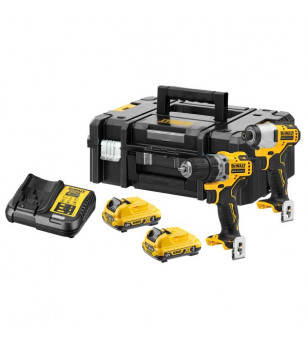 KIT 2 OUTILS XR 12V 3AH LI-ION DEWALT (PERCEUSE VISSEUSE + VISSEUSE ACHOCS) - PRIX NET ATELIER sur le site du spécialiste des...