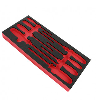 PLATEAU MOUSSE VIDE FACOM POUR MODULE 8 TOURNEVIS PROTWIST (6 PLATS -2 CRUCIFORMES)
