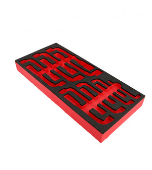 PLATEAU MOUSSE VIDE FACOM POUR 13 CLES A PIPES 6 PANS