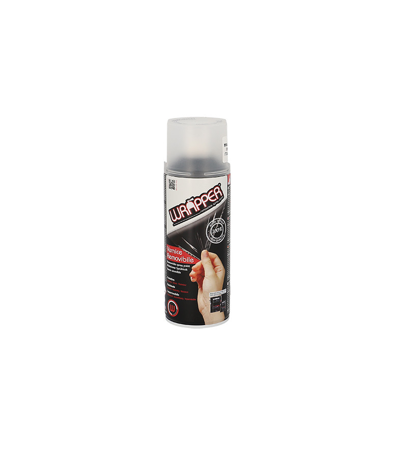 BOMBE PEINTURE WRAPPER PAR HQS TRANSPARENT MAT (400ML) - RETIRABLE