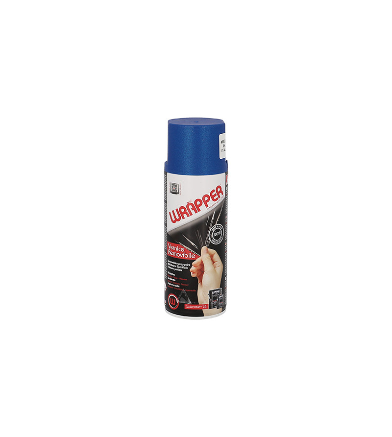 BOMBE PEINTURE WRAPPER PAR HQS BLEU (400ML) - RETIRABLE