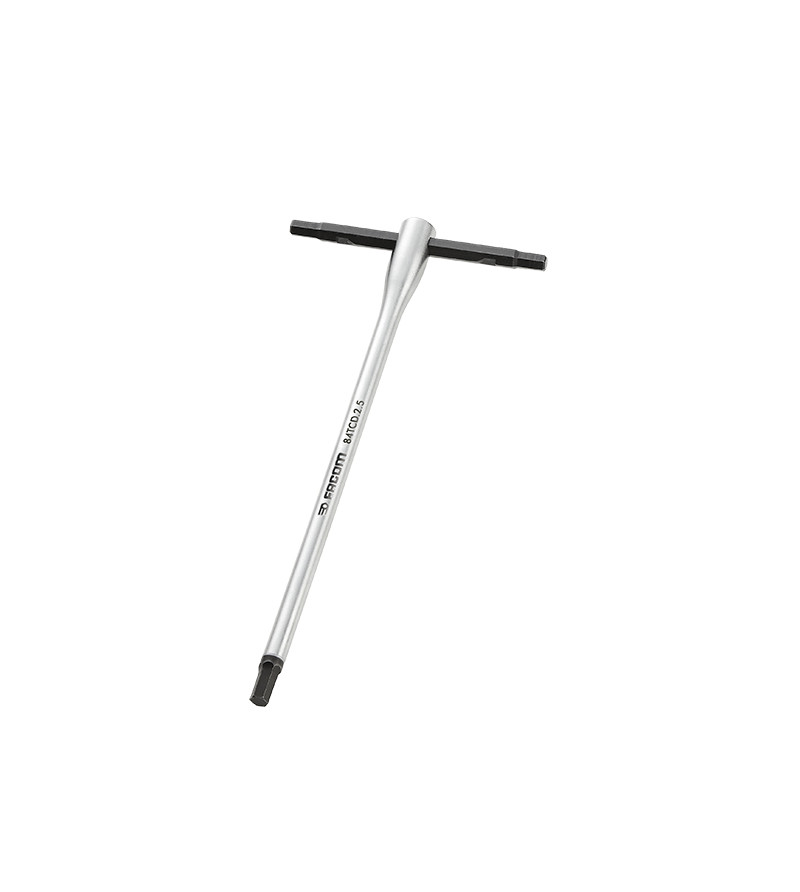 CLE HEXAGONALE EN T  2,5 MM FACOM COULISSANTE
