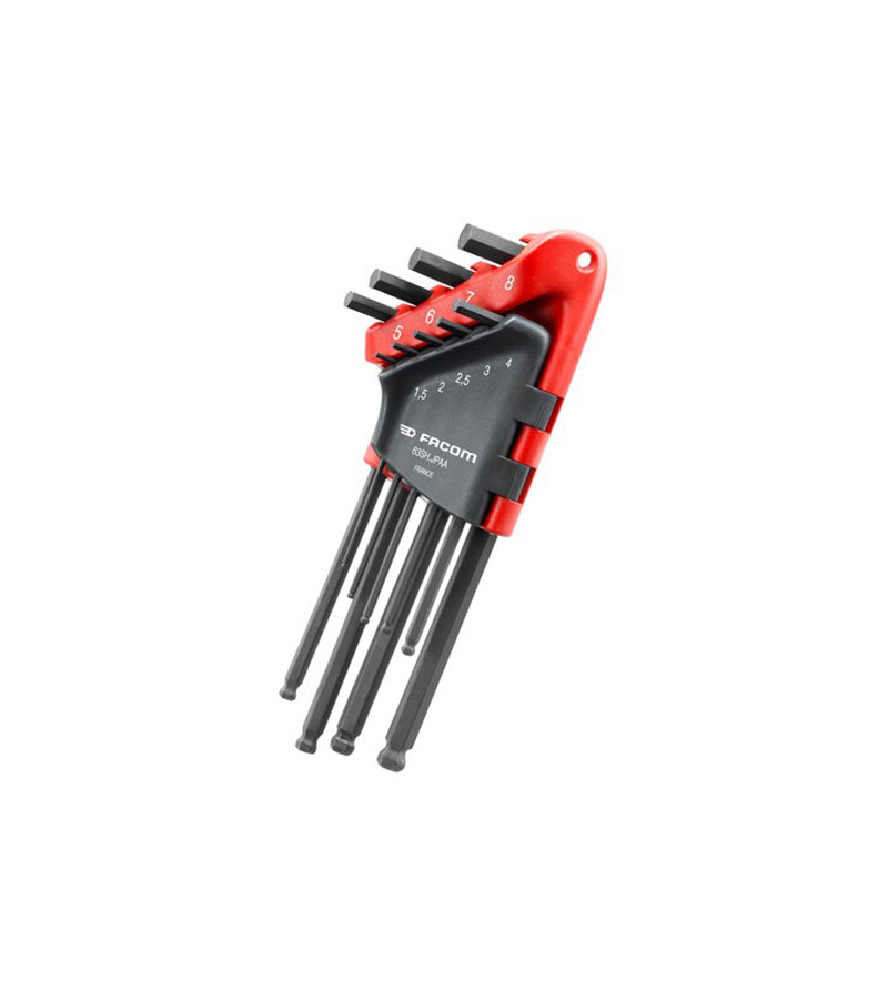 JEU DE 9 CLES HEXAGONALES LONGUES SUR ETUI FACOM - PRIX NET