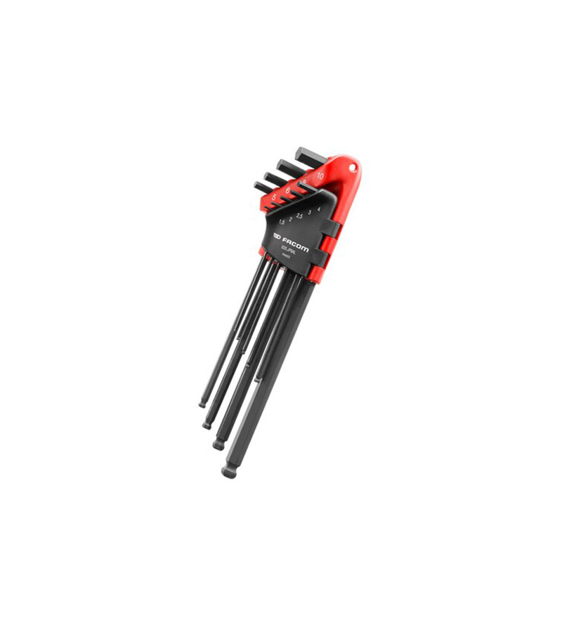 JEU DE 9 CLES HEXAGONALES EXTRA-LONGUES SUR ETUI FACOM - PRIX NET