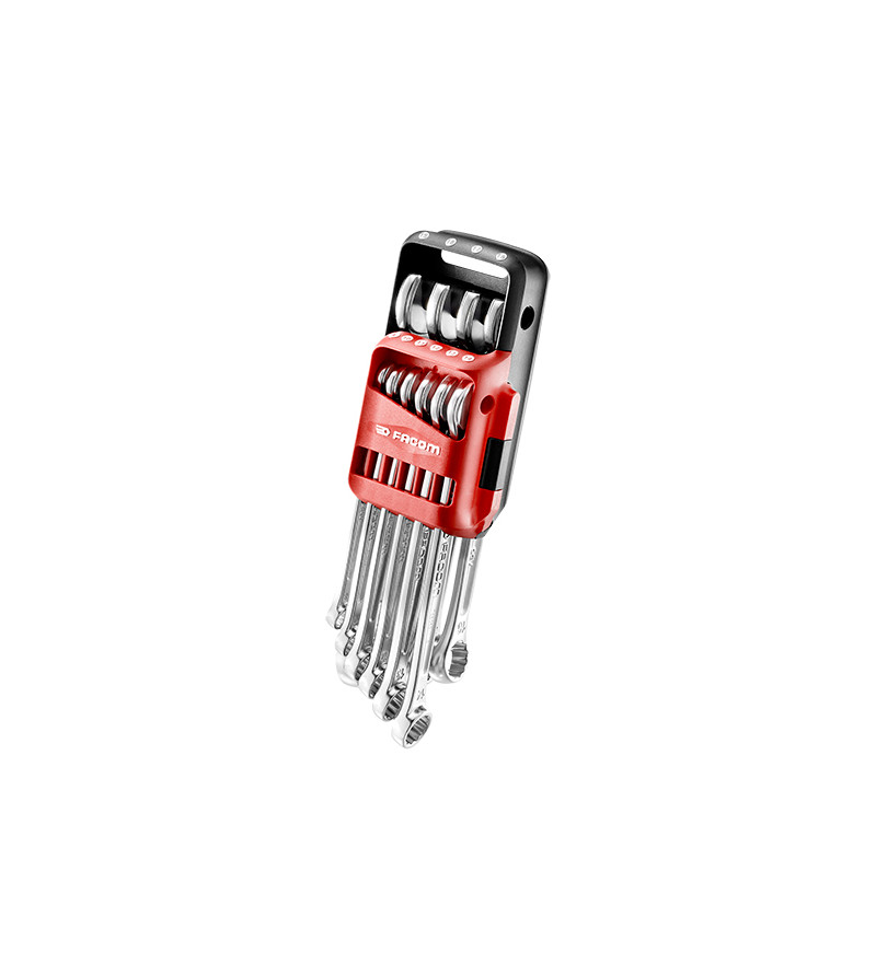 JEU DE 10 CLES MIXTES SUR ETUI FACOM 440 DE 8 A 19MM - PRIX NET