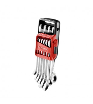 JEU DE 10 CLES MIXTES A CLIQUET SURETUI FACOM DE 8 A 19MM - PRIX NET