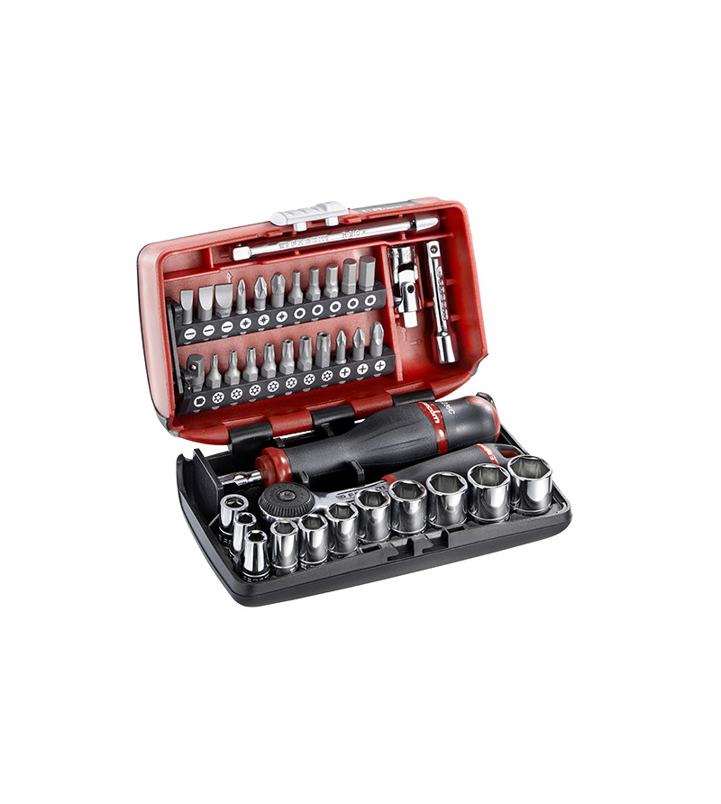 COFFRET CLIQUET 1/4'' - DOUILLES -EMBOUTS 6 PANS FACOM - PRIX NET s